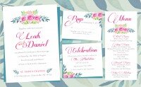 flower invitation layout